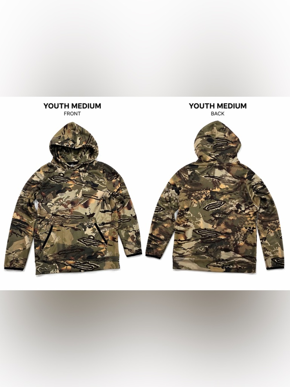 Under Armour Youth Medium Camo Hoodie Pullover Kangaroo Pocket